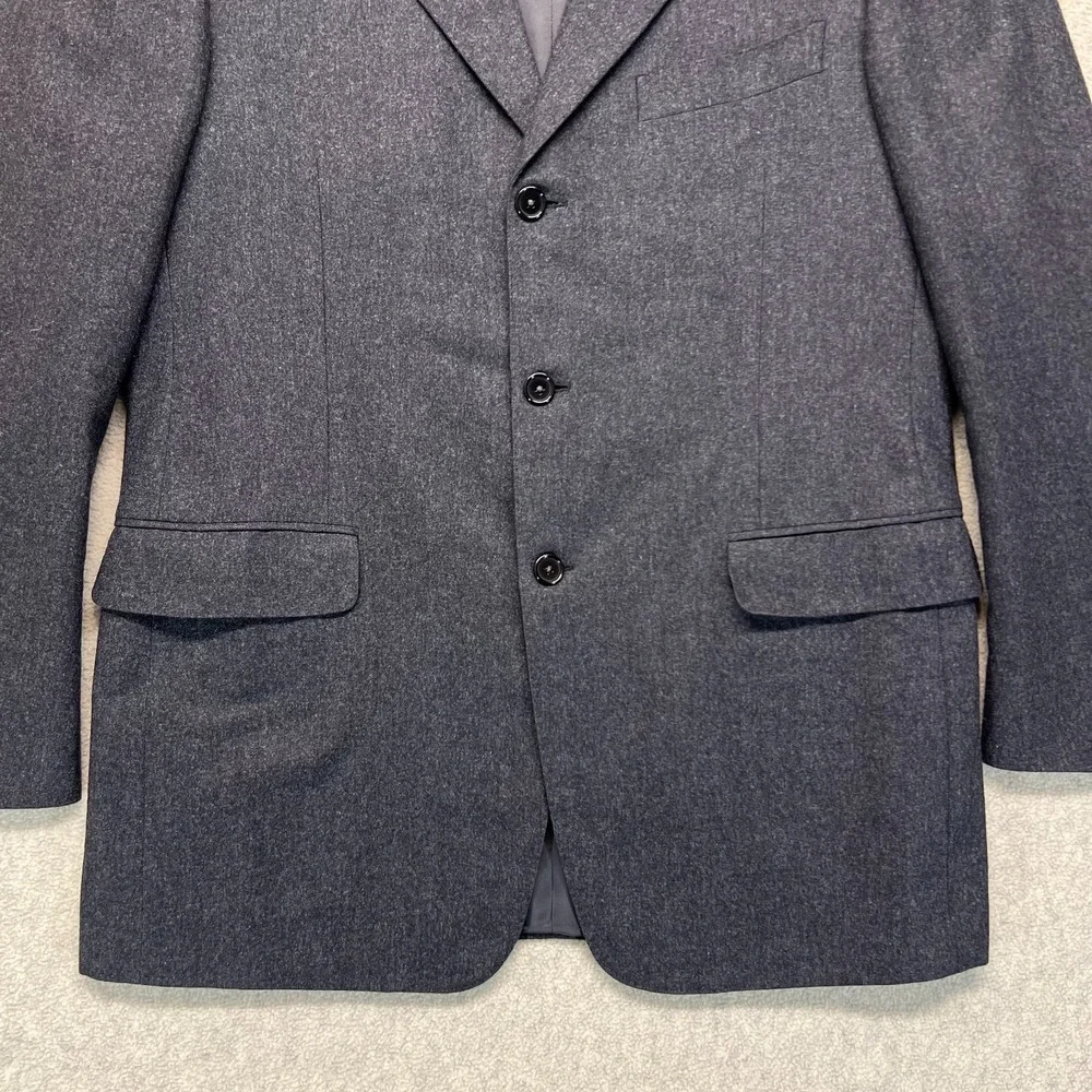 Canali Mens 3-Button Wool‎ Silk Blazer Jacket Gray Pockets 50R/US40